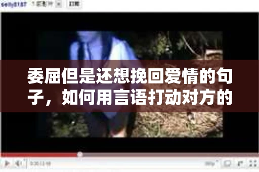 委屈但是还想挽回爱情的句子，如何用言语打动对方的心