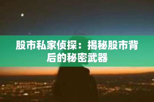 股市私家侦探：揭秘股市背后的秘密武器