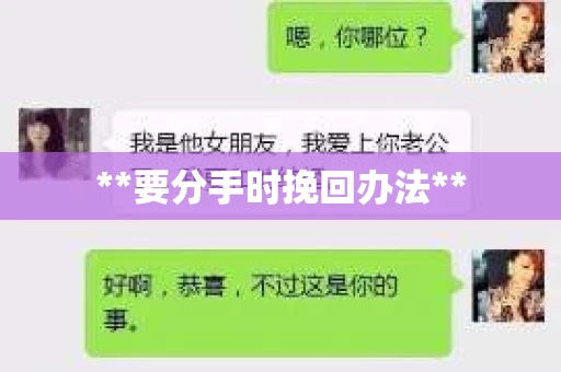 **要分手时挽回办法**