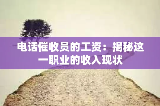 电话催收员的工资：揭秘这一职业的收入现状