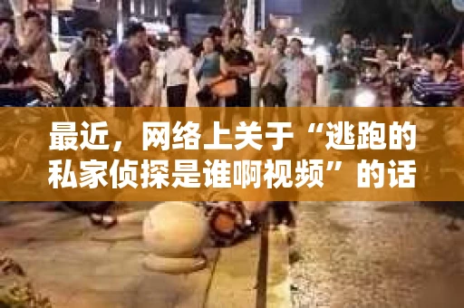 最近，网络上关于“逃跑的私家侦探是谁啊视频”的话题引起了广泛关注。不少网友纷纷猜测这位神秘侦探的身份，而我也在深入了解后，有了自己的看法。