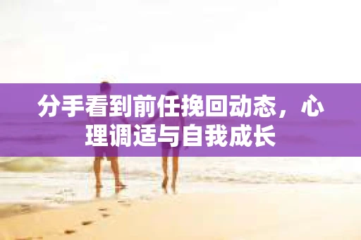 分手看到前任挽回动态，心理调适与自我成长