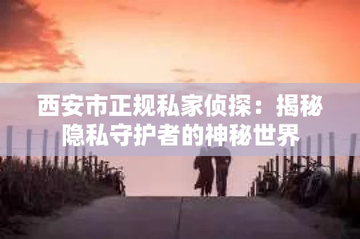 西安市正规私家侦探：揭秘隐私守护者的神秘世界