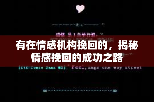 有在情感机构挽回的，揭秘情感挽回的成功之路