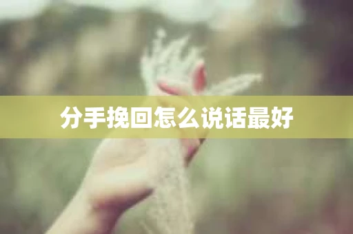 分手挽回怎么说话最好