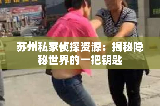 苏州私家侦探资源：揭秘隐秘世界的一把钥匙