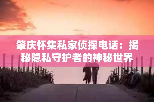 肇庆怀集私家侦探电话：揭秘隐私守护者的神秘世界